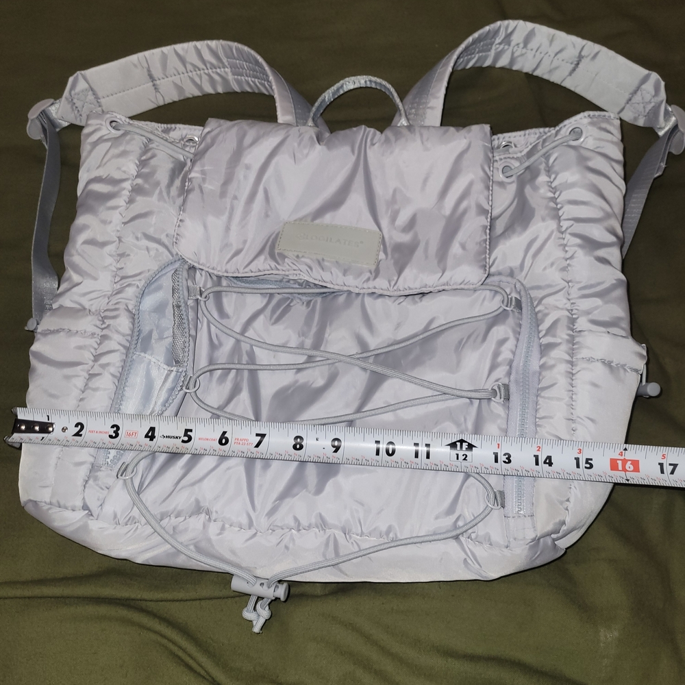 Silver Quilted Backpack - Picture 2 of 9